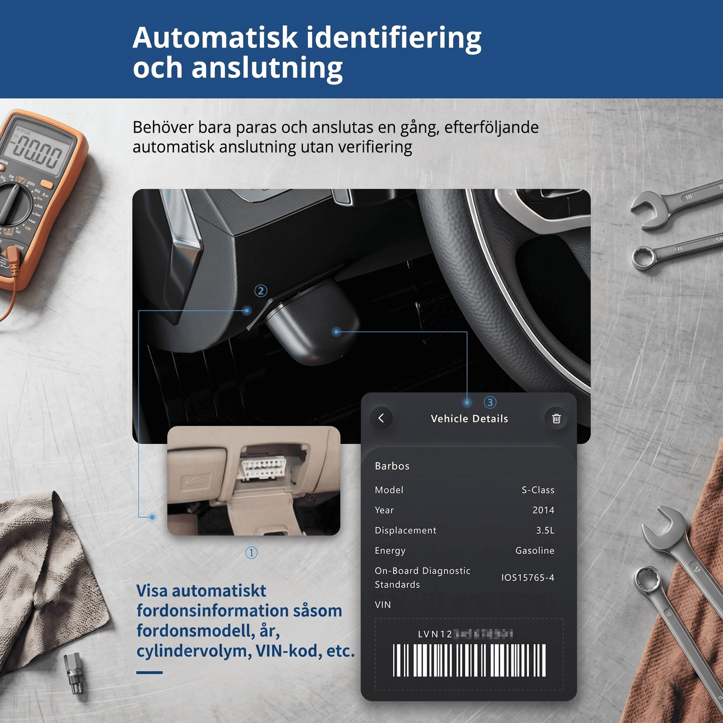 AutoScanix Pro™ - Bilens felkoder direkt i mobilen